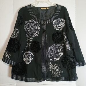 Choices Women's Black Jacket Size 2X
